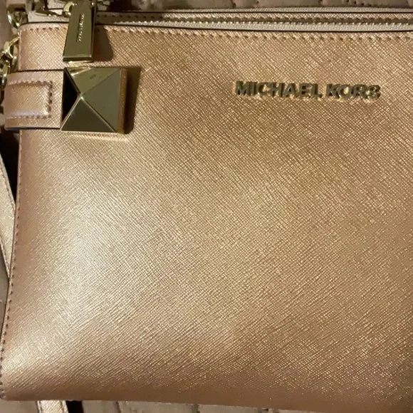 Michael Kors Rose Gold Crossbody Bag - Picture 2 of 9